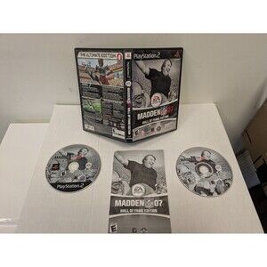Madden NFL 07 Hall of Fame Edition PS2 CIB Complete Bonus Disc Sony PlayStation